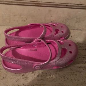 Girls crocs, size 1 used once or twice.